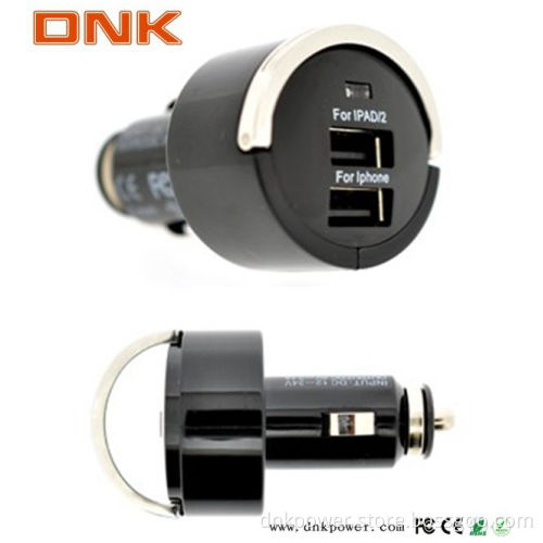 2014 Hot Sale OEM CE High-Quality 2.1A 5V Portable 2 USB Ports Car Charger